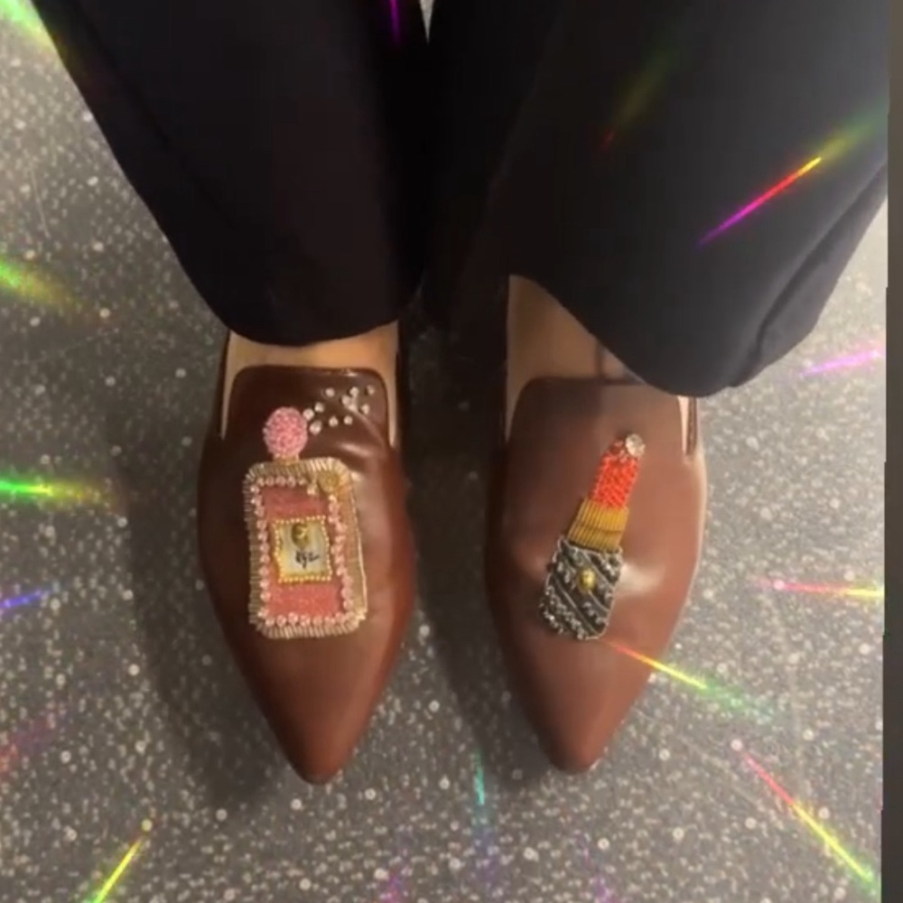 Cute leather slides
